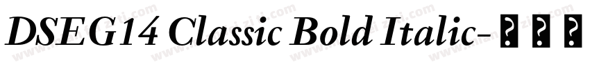 DSEG14 Classic Bold Italic字体转换